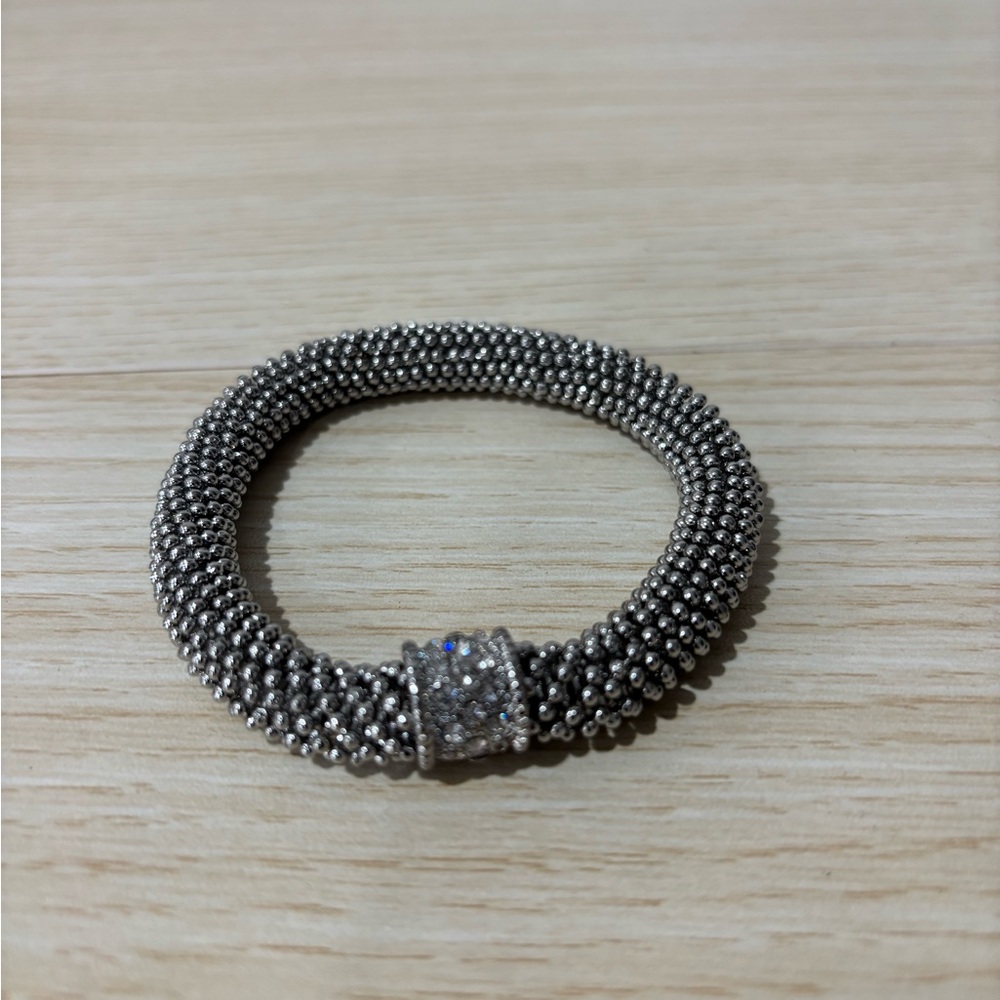 Elegant Silver Beaded Bracelet